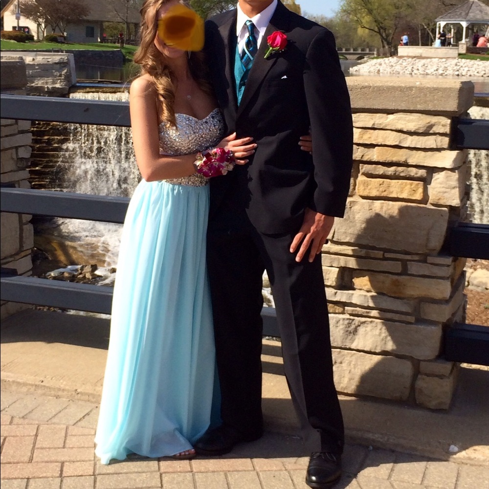 💎Prom dress light/baby blue chiffon💎